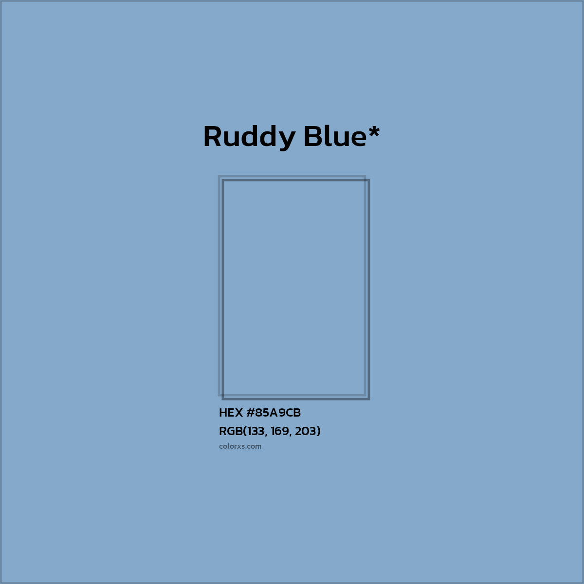 HEX #85A9CB Color Name, Color Code, Palettes, Similar Paints, Images