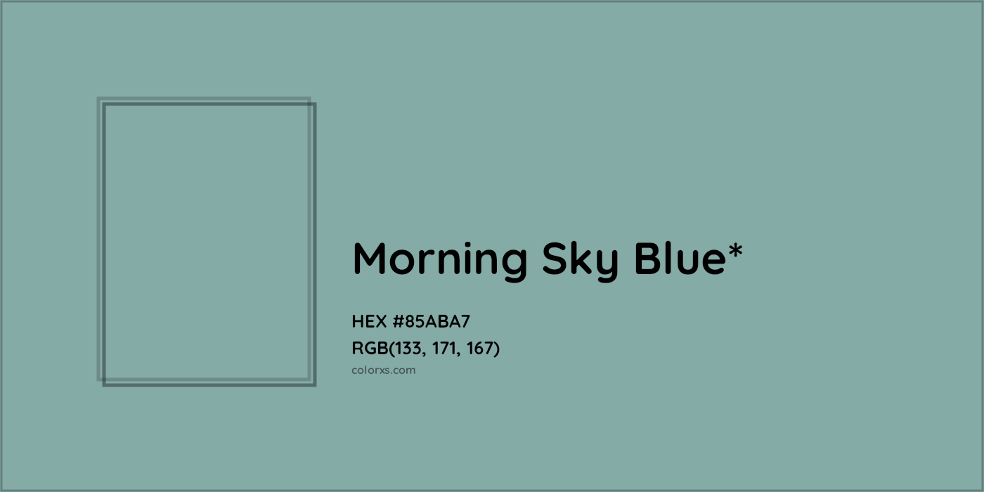 HEX #85ABA7 Color Name, Color Code, Palettes, Similar Paints, Images