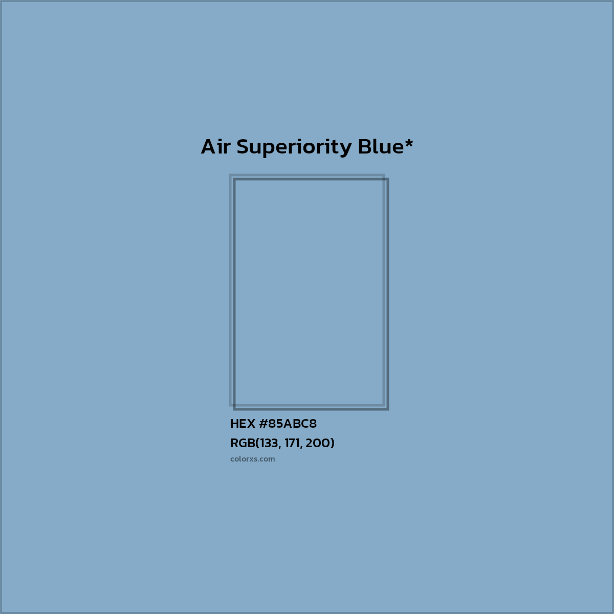 HEX #85ABC8 Color Name, Color Code, Palettes, Similar Paints, Images