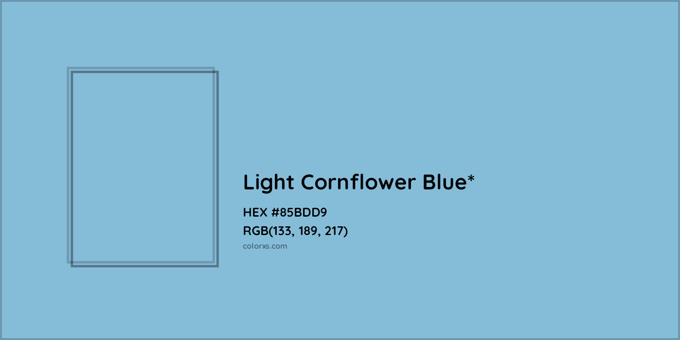 HEX #85BDD9 Color Name, Color Code, Palettes, Similar Paints, Images