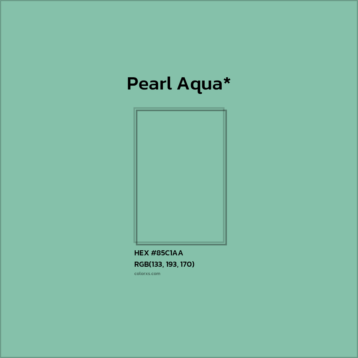 HEX #85C1AA Color Name, Color Code, Palettes, Similar Paints, Images
