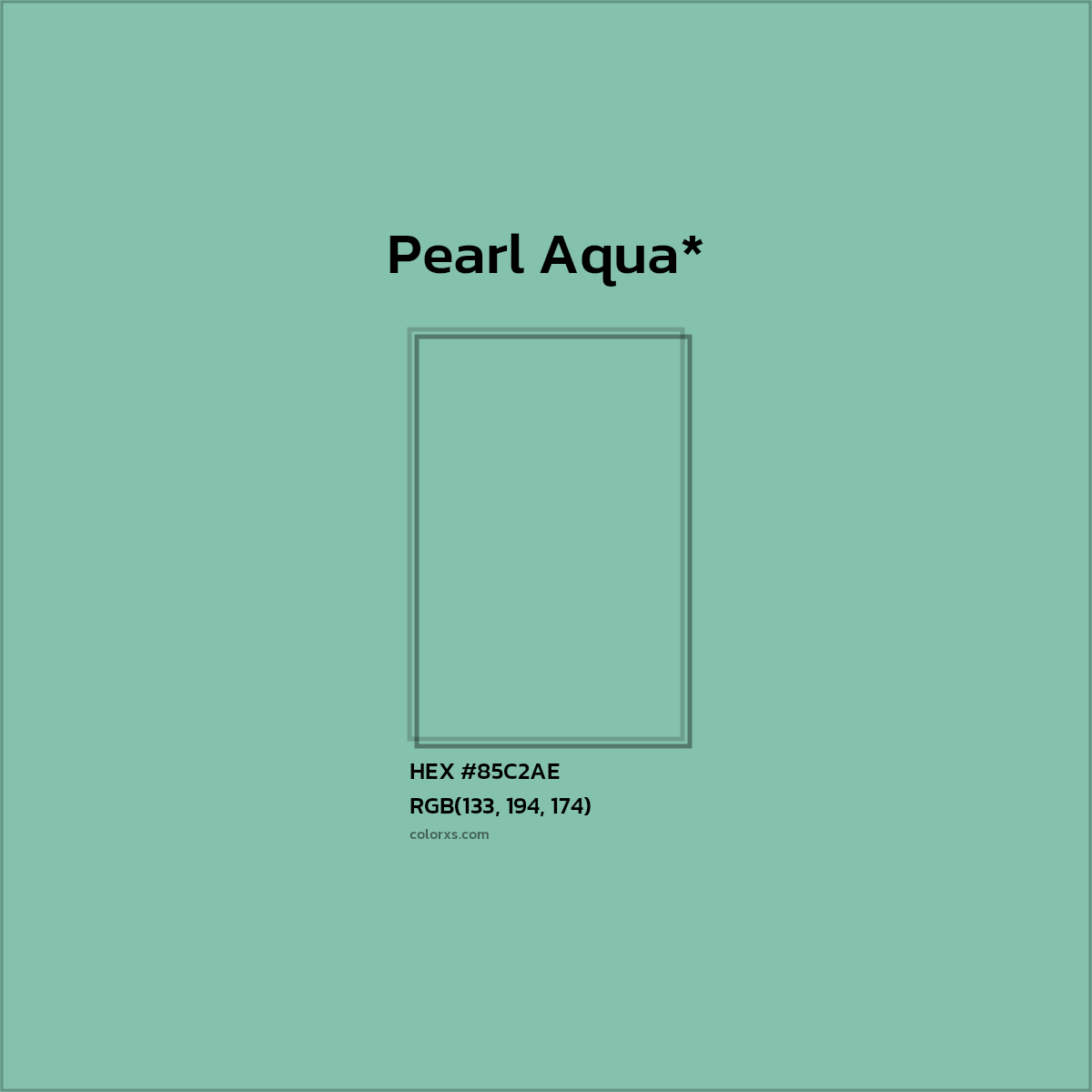 HEX #85C2AE Color Name, Color Code, Palettes, Similar Paints, Images