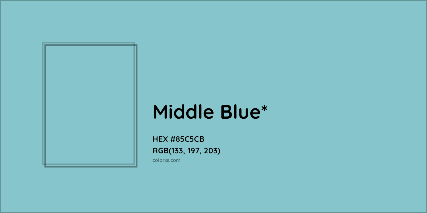 HEX #85C5CB Color Name, Color Code, Palettes, Similar Paints, Images