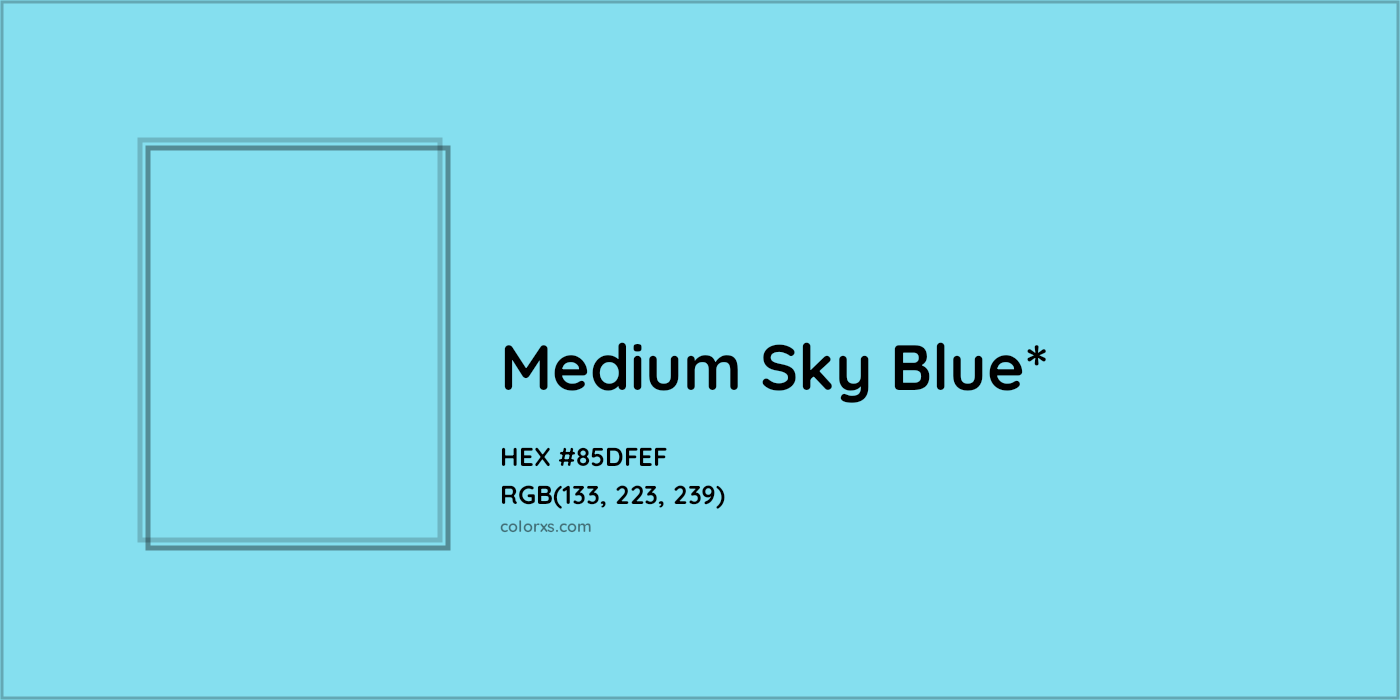 HEX #85DFEF Color Name, Color Code, Palettes, Similar Paints, Images