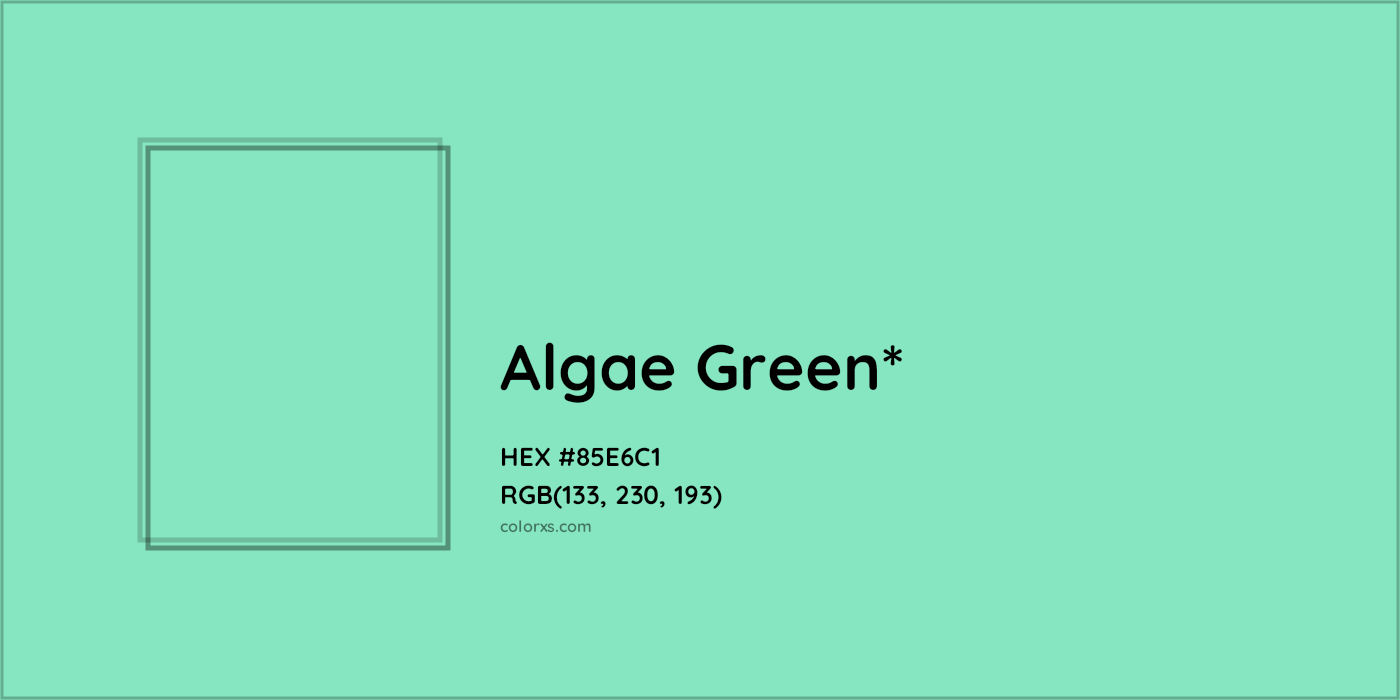HEX #85E6C1 Color Name, Color Code, Palettes, Similar Paints, Images