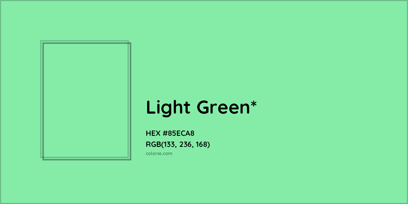HEX #85ECA8 Color Name, Color Code, Palettes, Similar Paints, Images