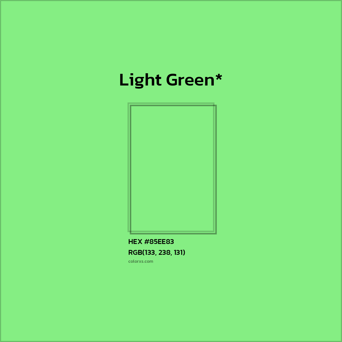 HEX #85EE83 Color Name, Color Code, Palettes, Similar Paints, Images