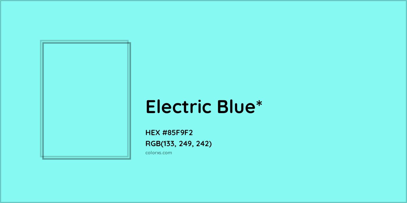 HEX #85F9F2 Color Name, Color Code, Palettes, Similar Paints, Images