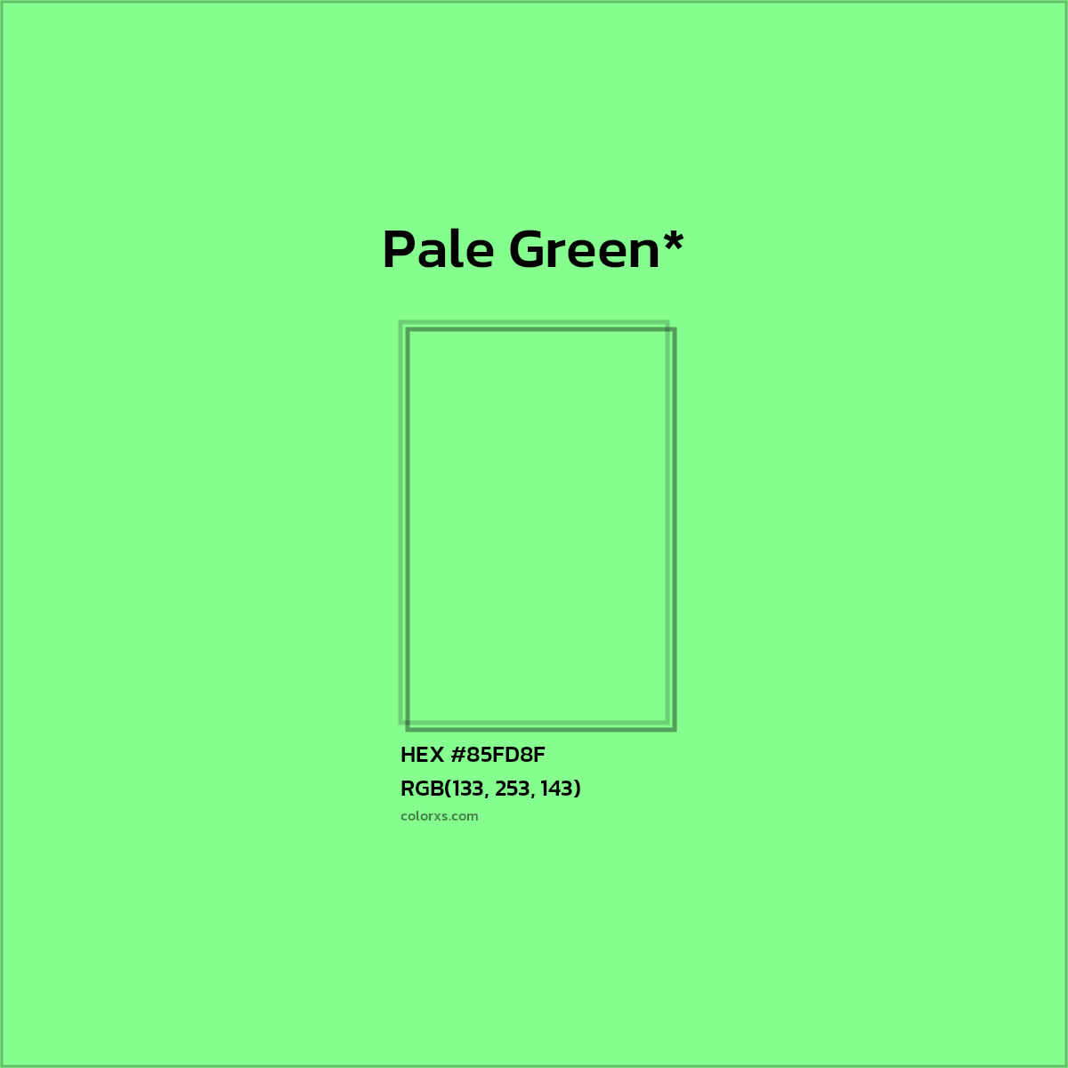 HEX #85FD8F Color Name, Color Code, Palettes, Similar Paints, Images