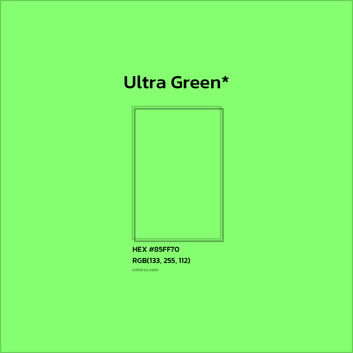 HEX #85FF70 Color Name, Color Code, Palettes, Similar Paints, Images