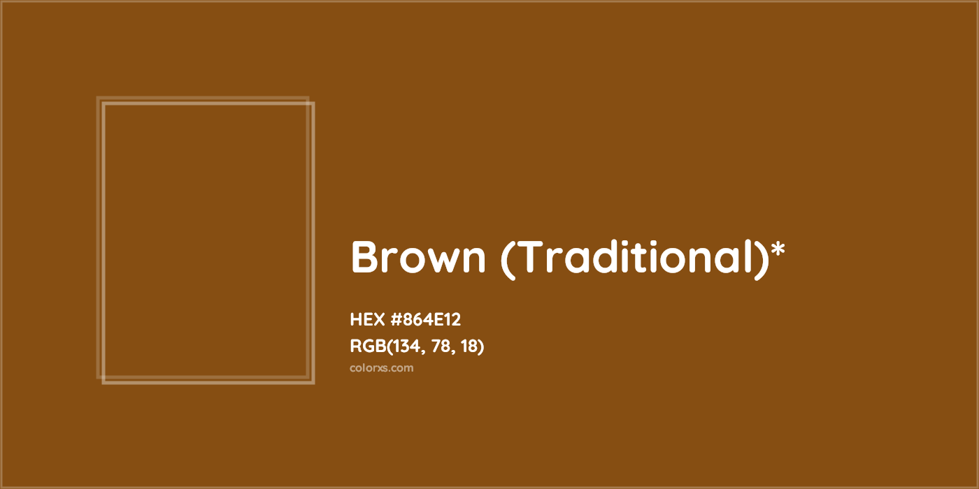 HEX #864E12 Color Name, Color Code, Palettes, Similar Paints, Images