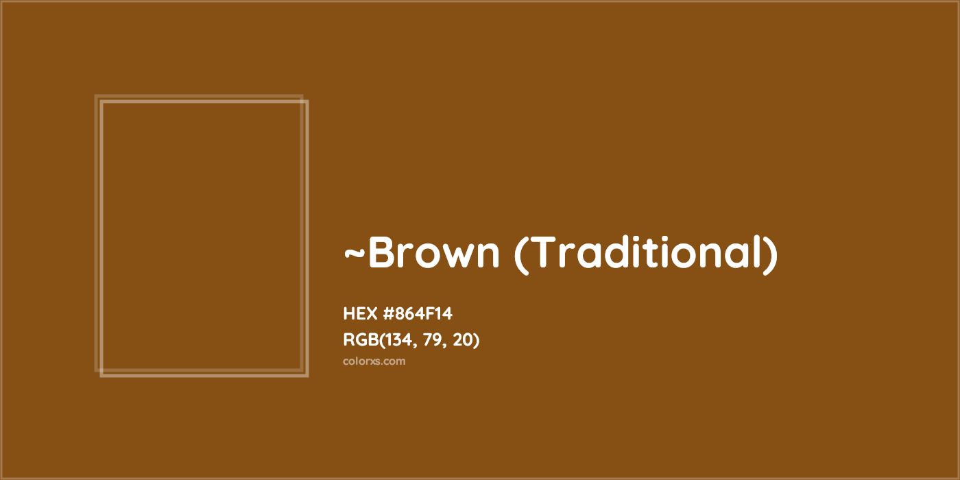 HEX #864F14 Color Name, Color Code, Palettes, Similar Paints, Images