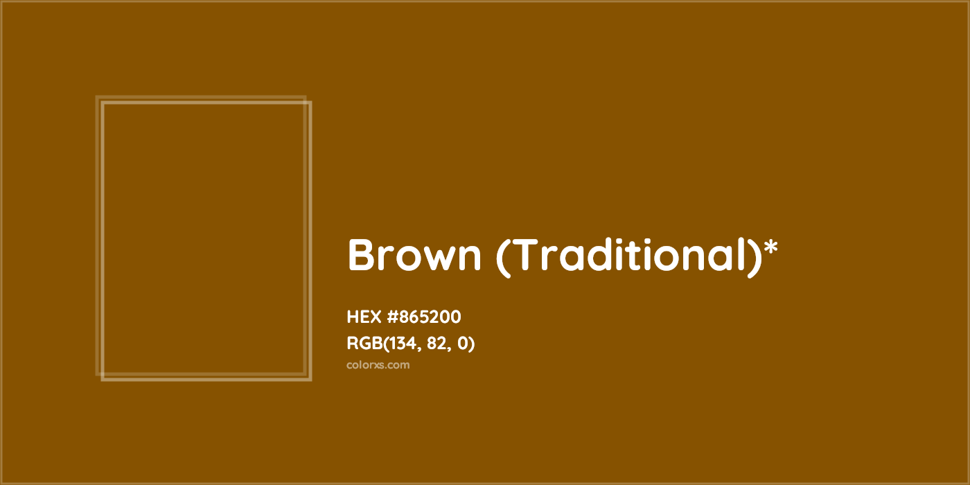 HEX #865200 Color Name, Color Code, Palettes, Similar Paints, Images