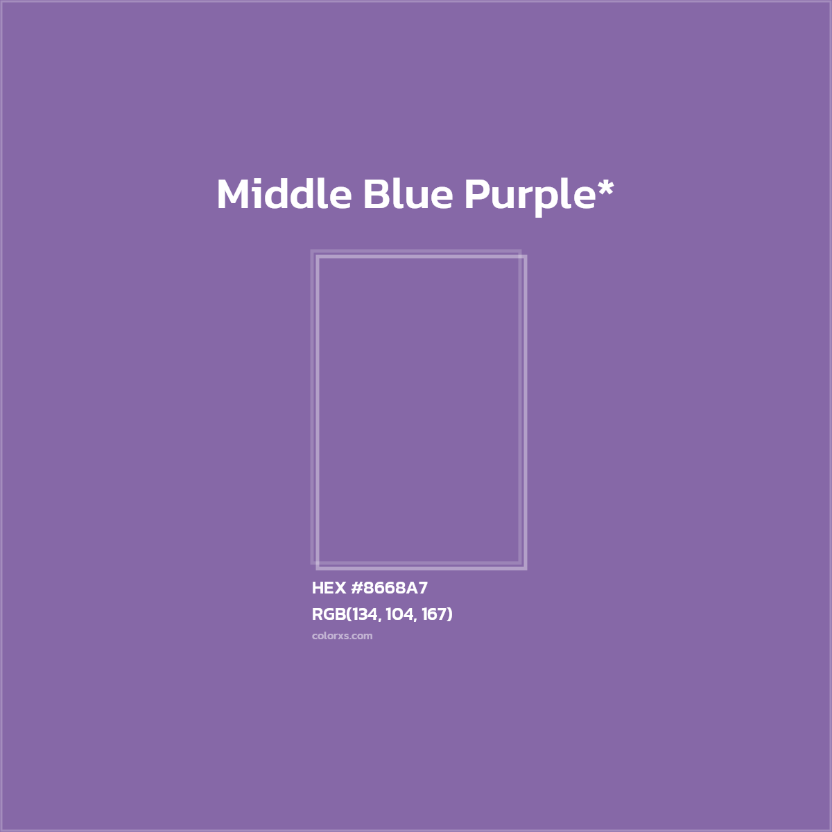 HEX #8668A7 Color Name, Color Code, Palettes, Similar Paints, Images