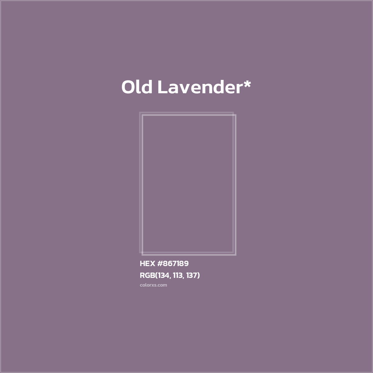 HEX #867189 Color Name, Color Code, Palettes, Similar Paints, Images