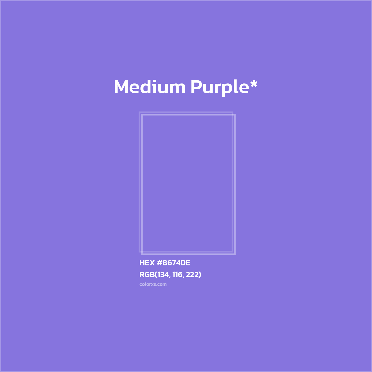 HEX #8674DE Color Name, Color Code, Palettes, Similar Paints, Images