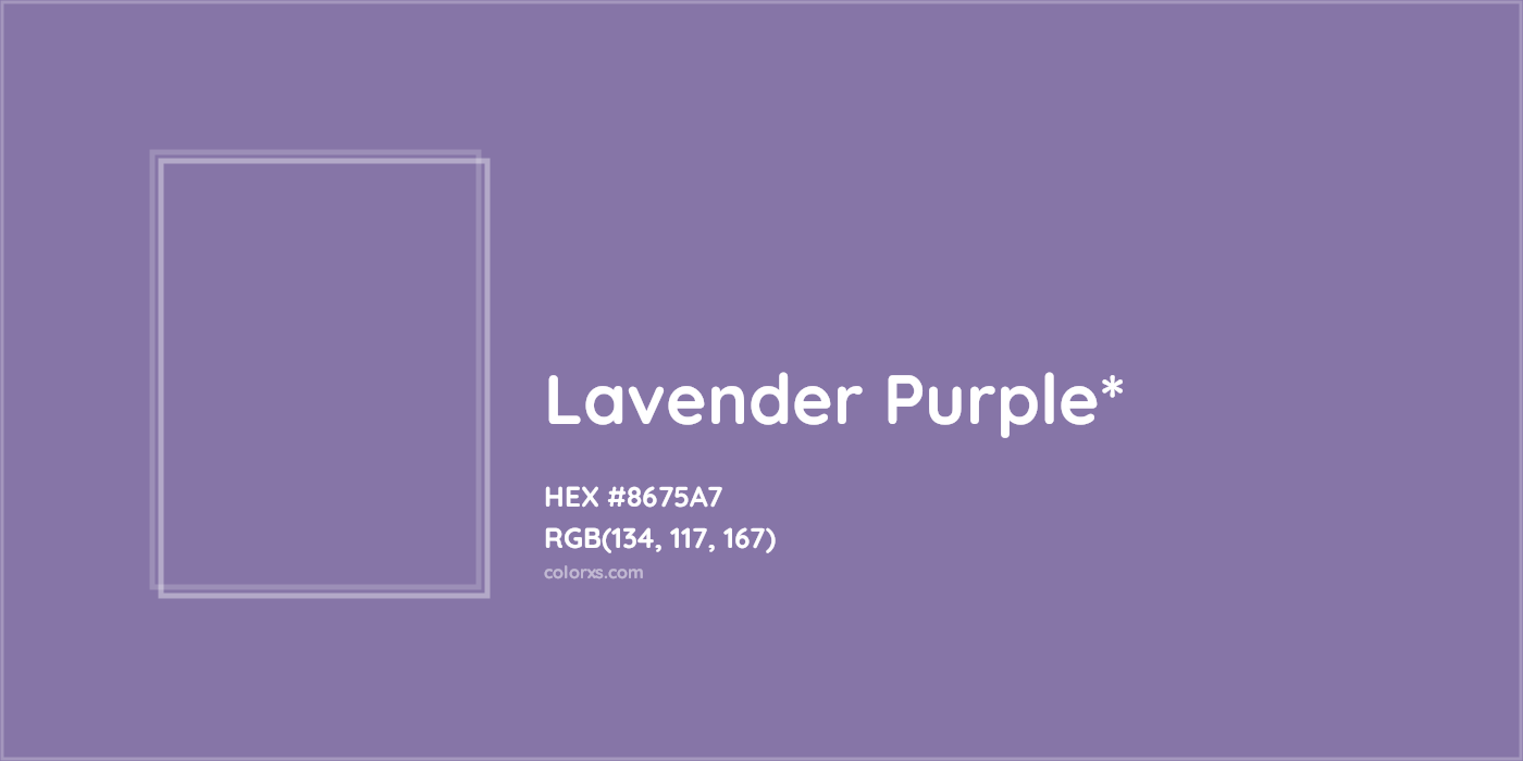 HEX #8675A7 Color Name, Color Code, Palettes, Similar Paints, Images