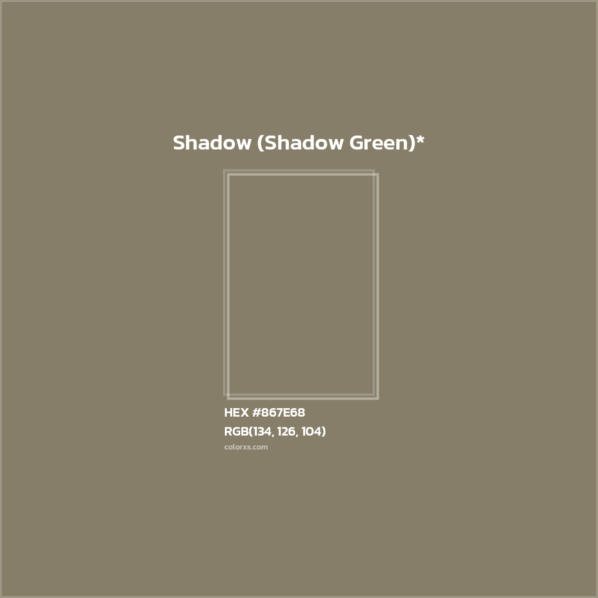 HEX #867E68 Color Name, Color Code, Palettes, Similar Paints, Images