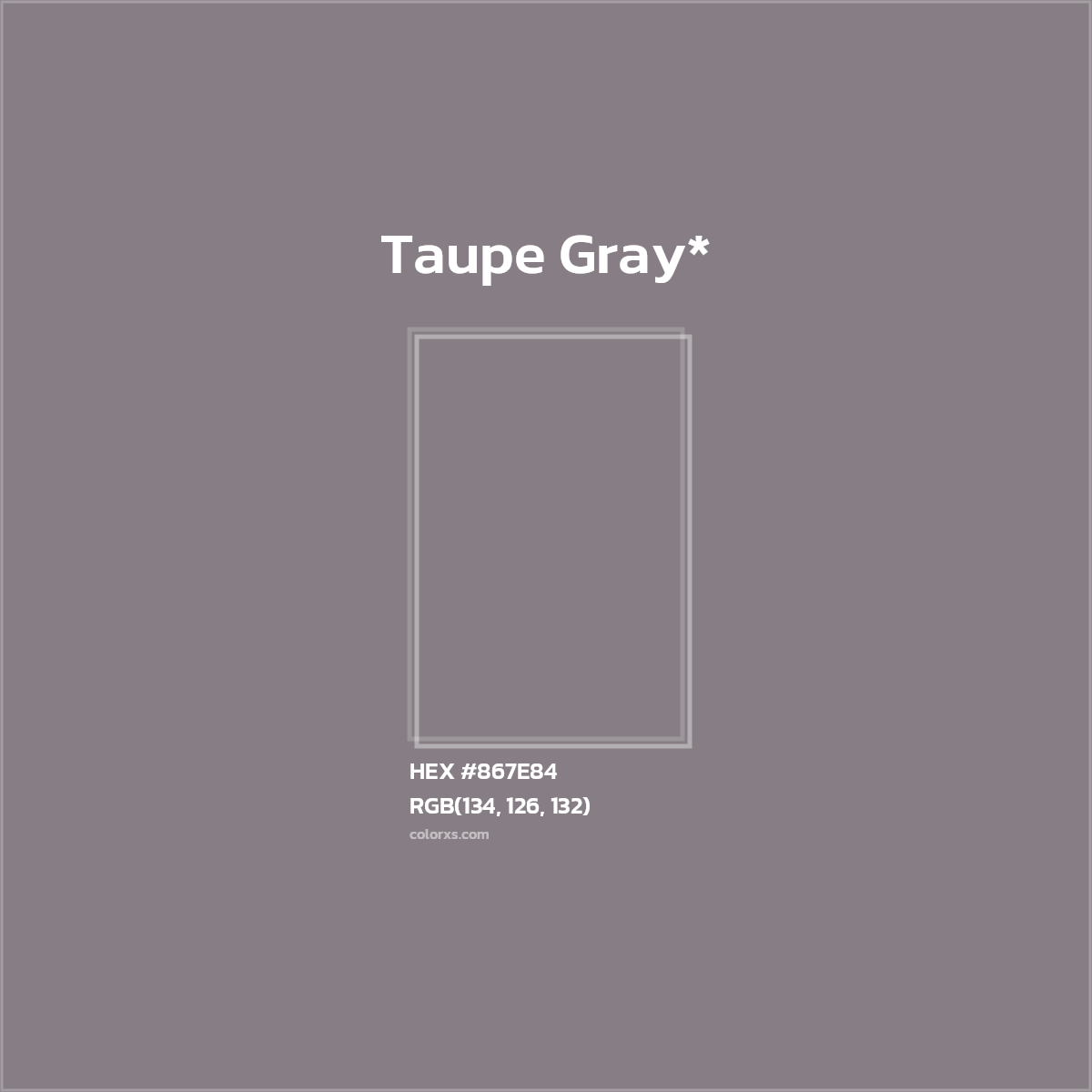 HEX #867E84 Color Name, Color Code, Palettes, Similar Paints, Images