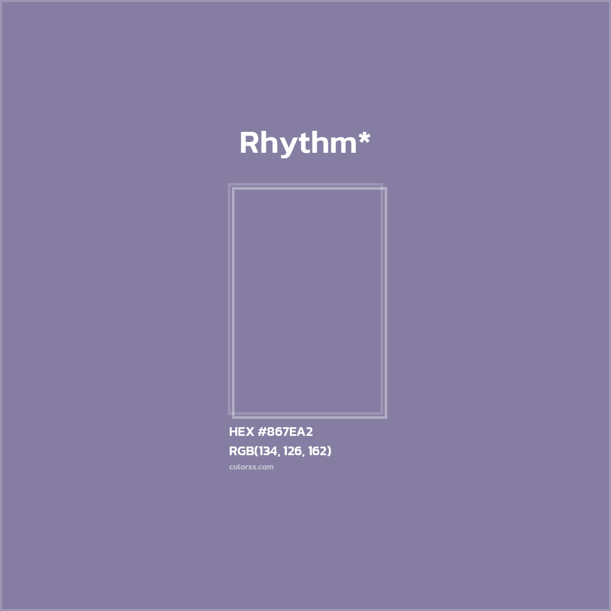 HEX #867EA2 Color Name, Color Code, Palettes, Similar Paints, Images