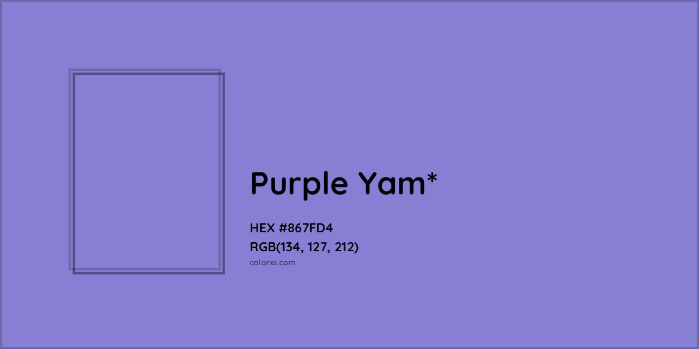 HEX #867FD4 Color Name, Color Code, Palettes, Similar Paints, Images