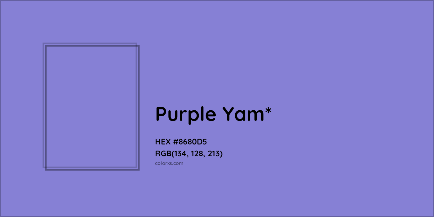 HEX #8680D5 Color Name, Color Code, Palettes, Similar Paints, Images