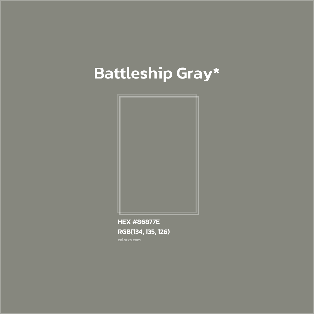 HEX #86877E Color Name, Color Code, Palettes, Similar Paints, Images