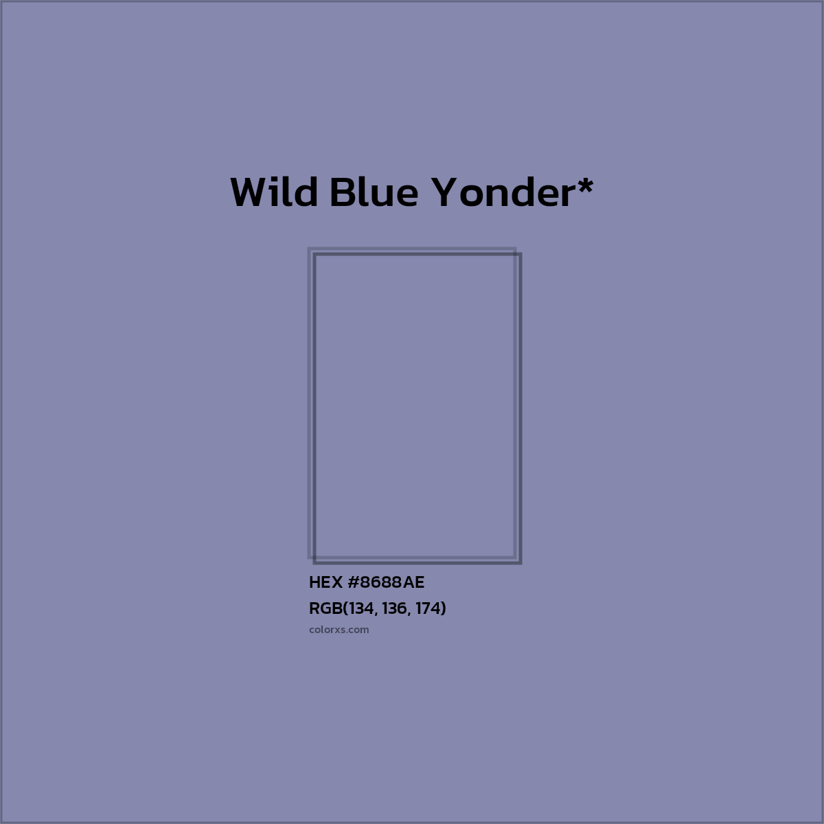 HEX #8688AE Color Name, Color Code, Palettes, Similar Paints, Images