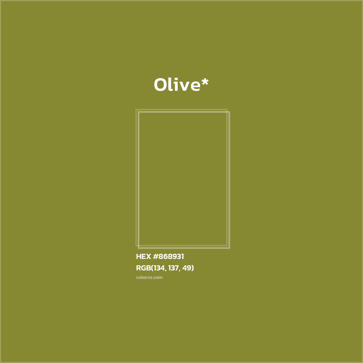 HEX #868931 Color Name, Color Code, Palettes, Similar Paints, Images
