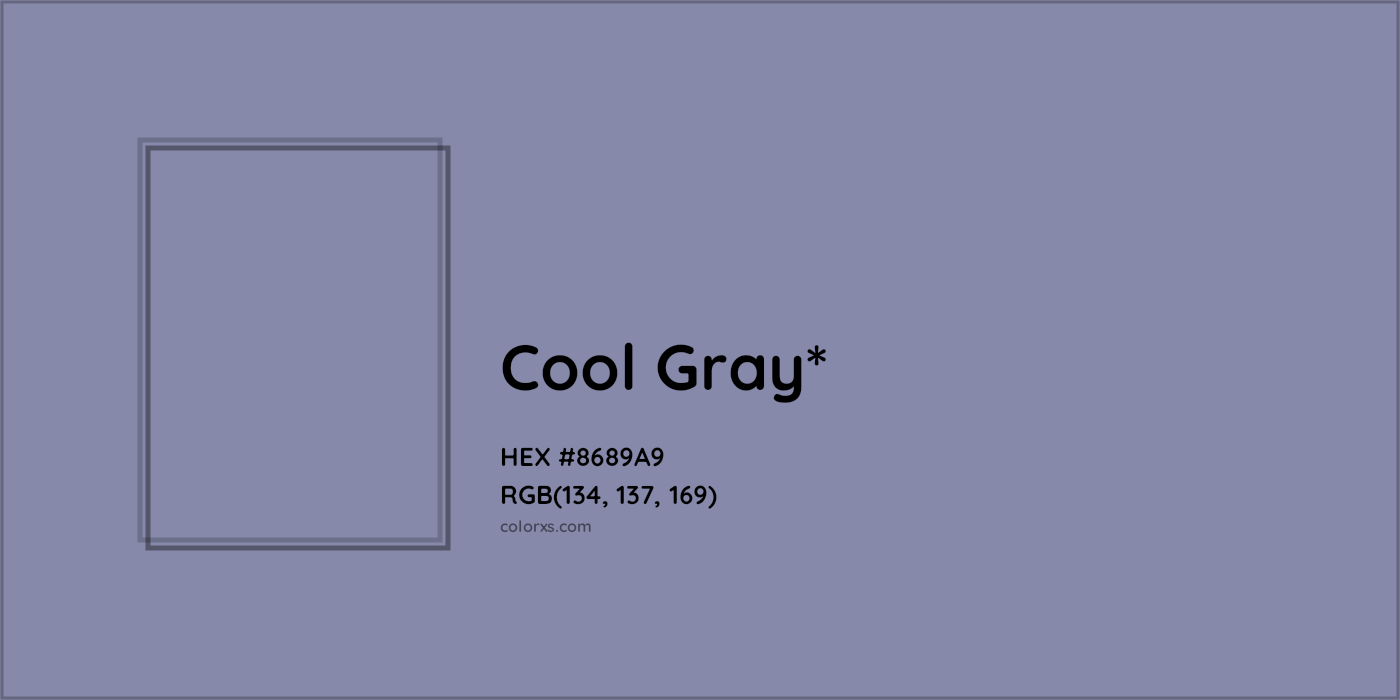 HEX #8689A9 Color Name, Color Code, Palettes, Similar Paints, Images