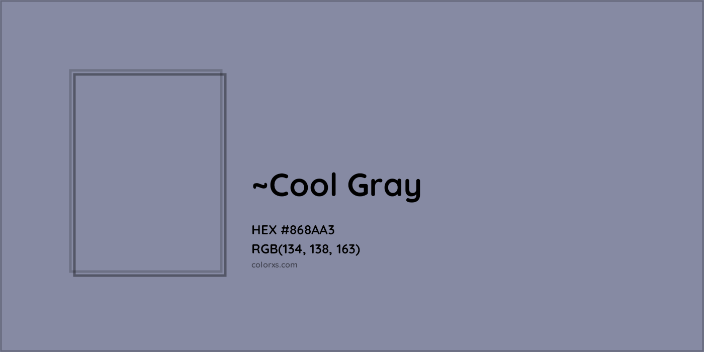 HEX #868AA3 Color Name, Color Code, Palettes, Similar Paints, Images