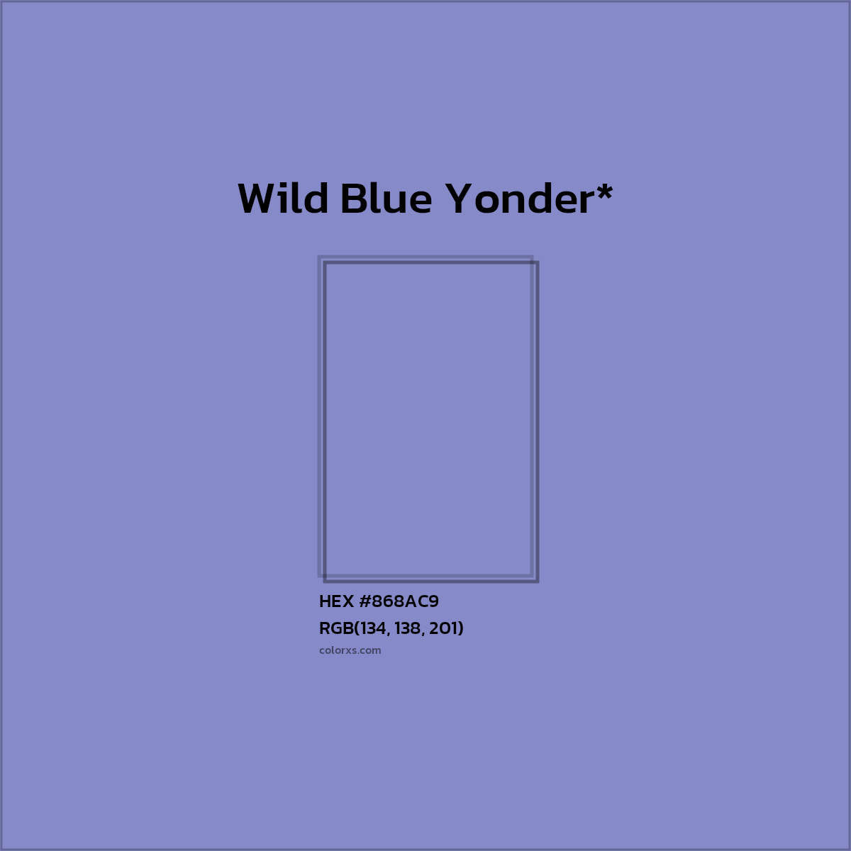 HEX #868AC9 Color Name, Color Code, Palettes, Similar Paints, Images
