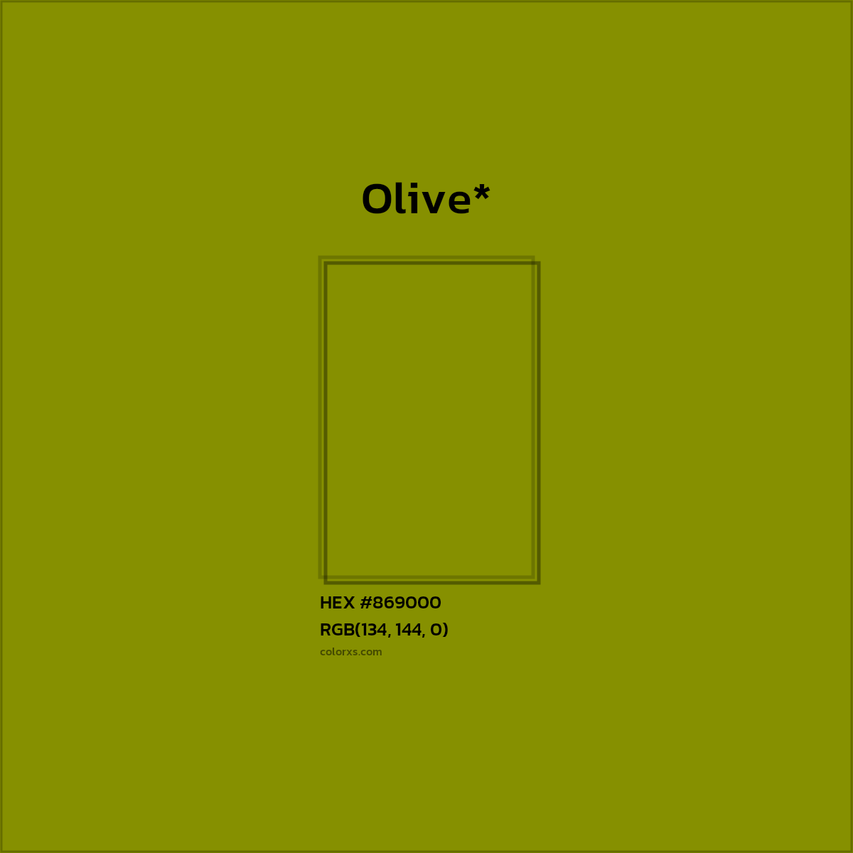 HEX #869000 Color Name, Color Code, Palettes, Similar Paints, Images
