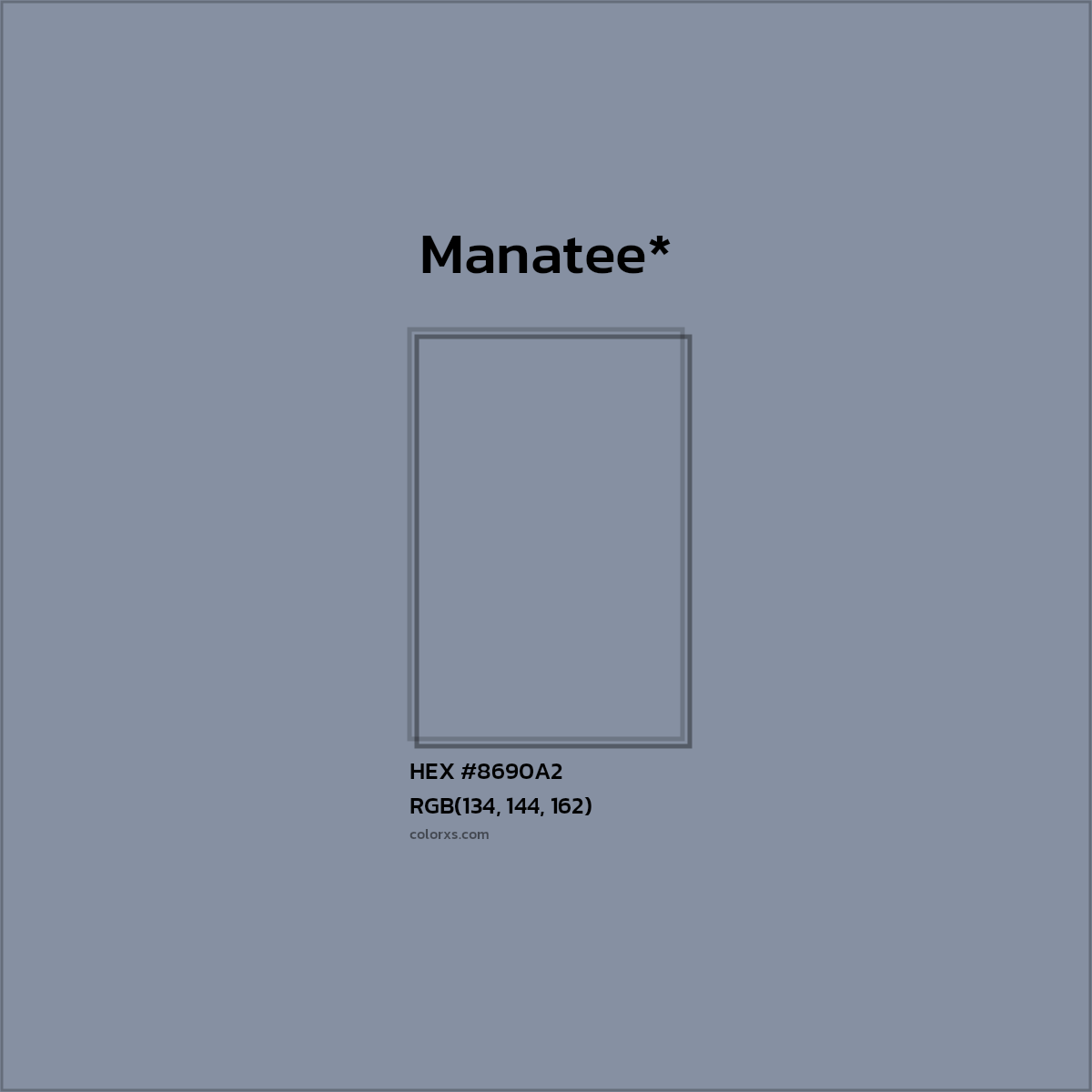 HEX #8690A2 Color Name, Color Code, Palettes, Similar Paints, Images