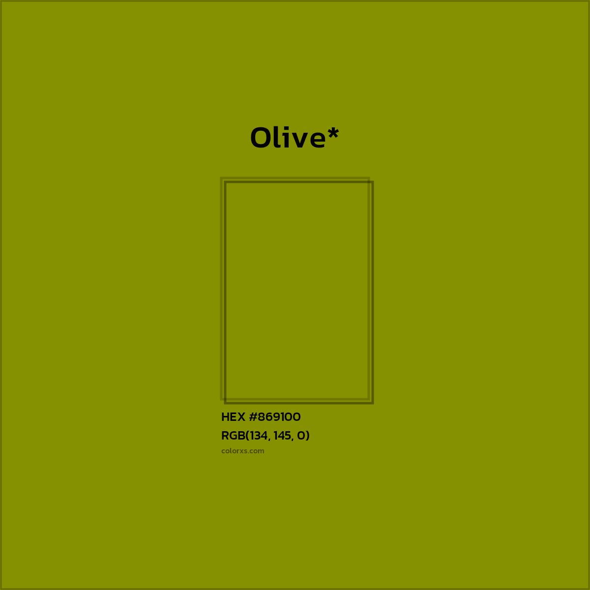 HEX #869100 Color Name, Color Code, Palettes, Similar Paints, Images