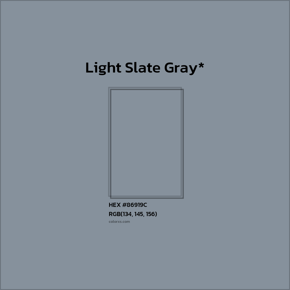 HEX #86919C Color Name, Color Code, Palettes, Similar Paints, Images