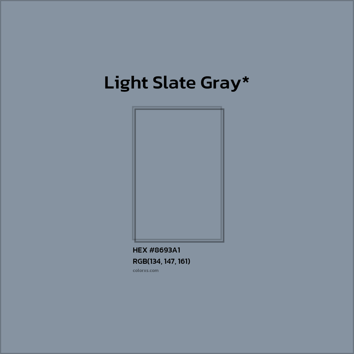 HEX #8693A1 Color Name, Color Code, Palettes, Similar Paints, Images