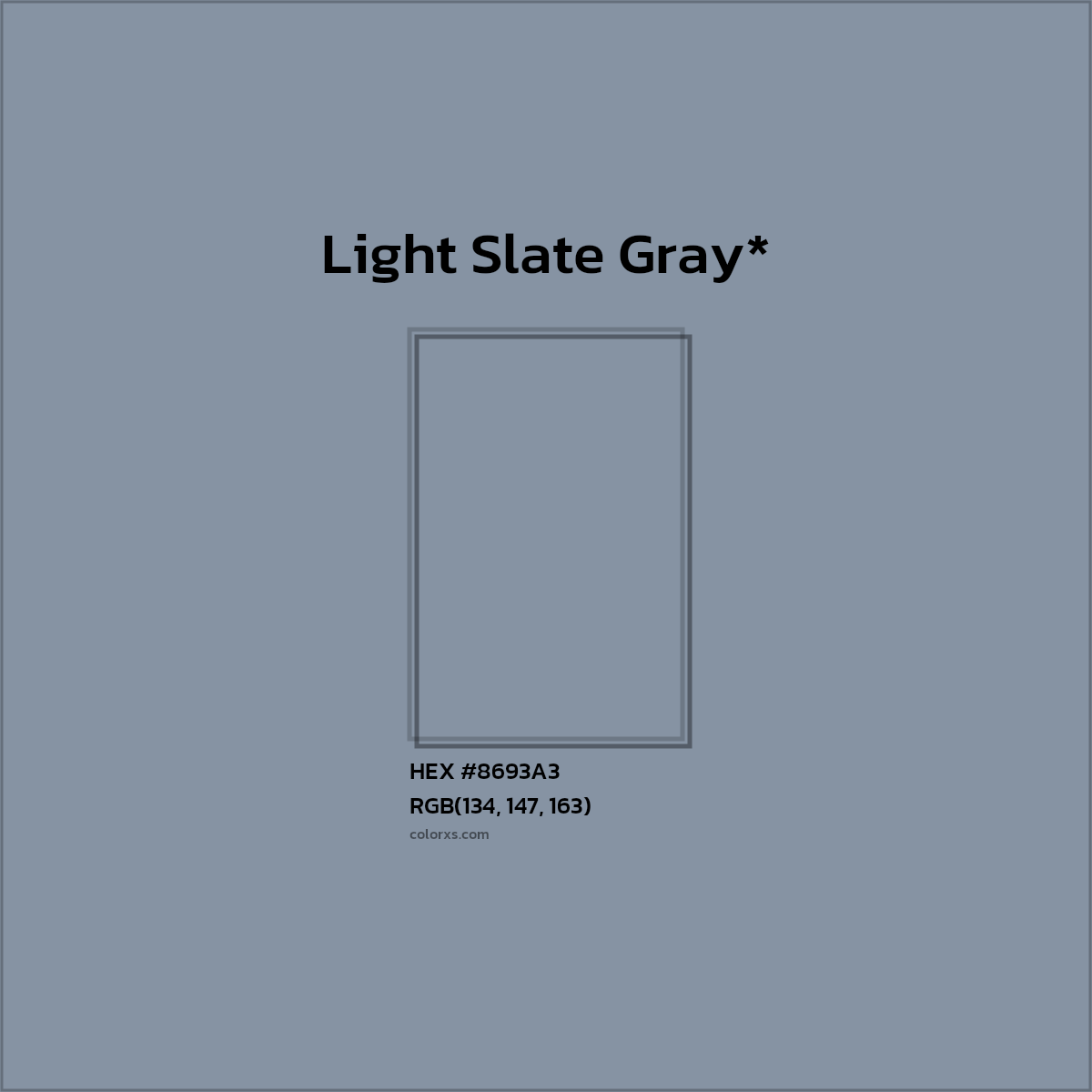 HEX #8693A3 Color Name, Color Code, Palettes, Similar Paints, Images