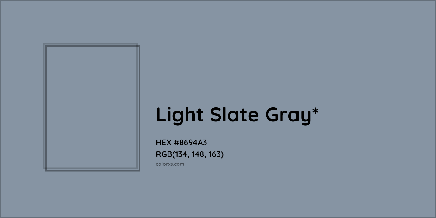 HEX #8694A3 Color Name, Color Code, Palettes, Similar Paints, Images