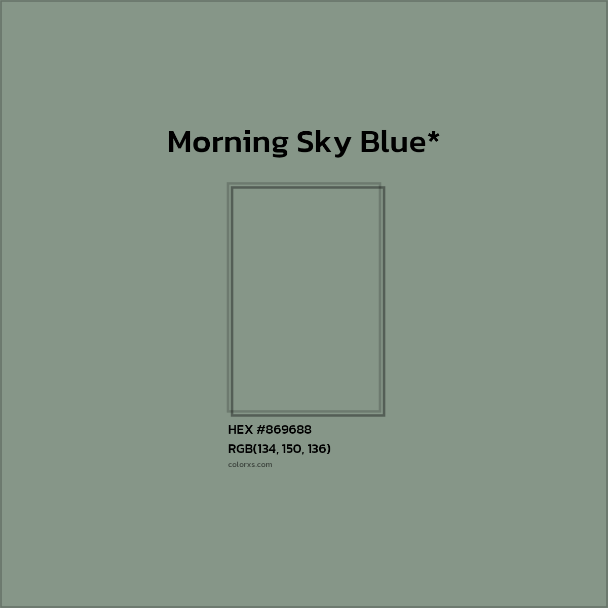 HEX #869688 Color Name, Color Code, Palettes, Similar Paints, Images