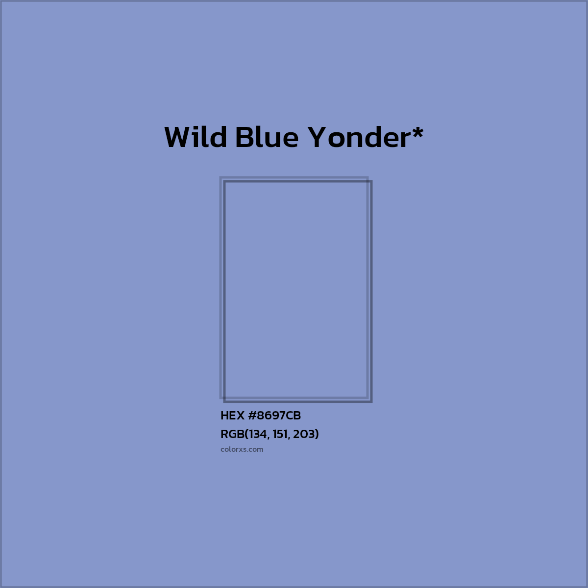 HEX #8697CB Color Name, Color Code, Palettes, Similar Paints, Images