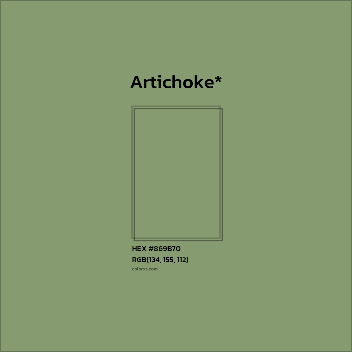 HEX #869B70 Color Name, Color Code, Palettes, Similar Paints, Images