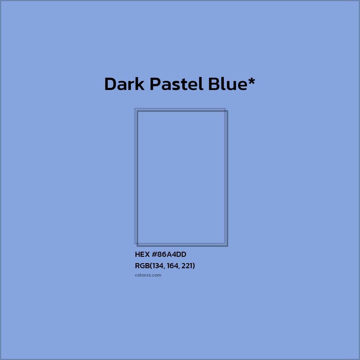 HEX #86A4DD Color Name, Color Code, Palettes, Similar Paints, Images