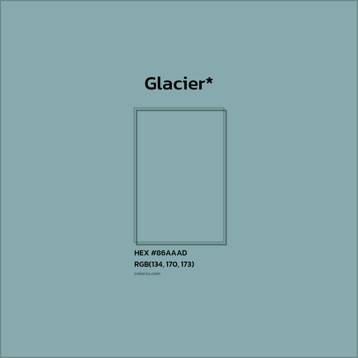 HEX #86AAAD Color Name, Color Code, Palettes, Similar Paints, Images