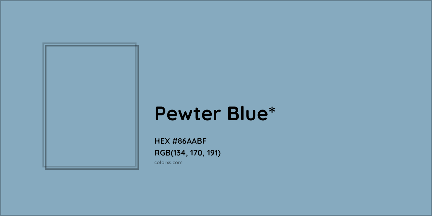 HEX #86AABF Color Name, Color Code, Palettes, Similar Paints, Images