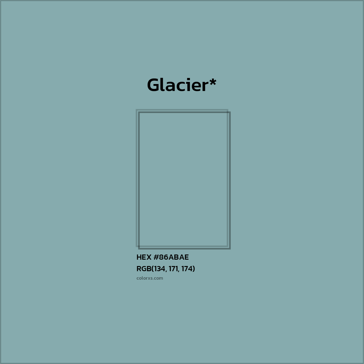 HEX #86ABAE Color Name, Color Code, Palettes, Similar Paints, Images
