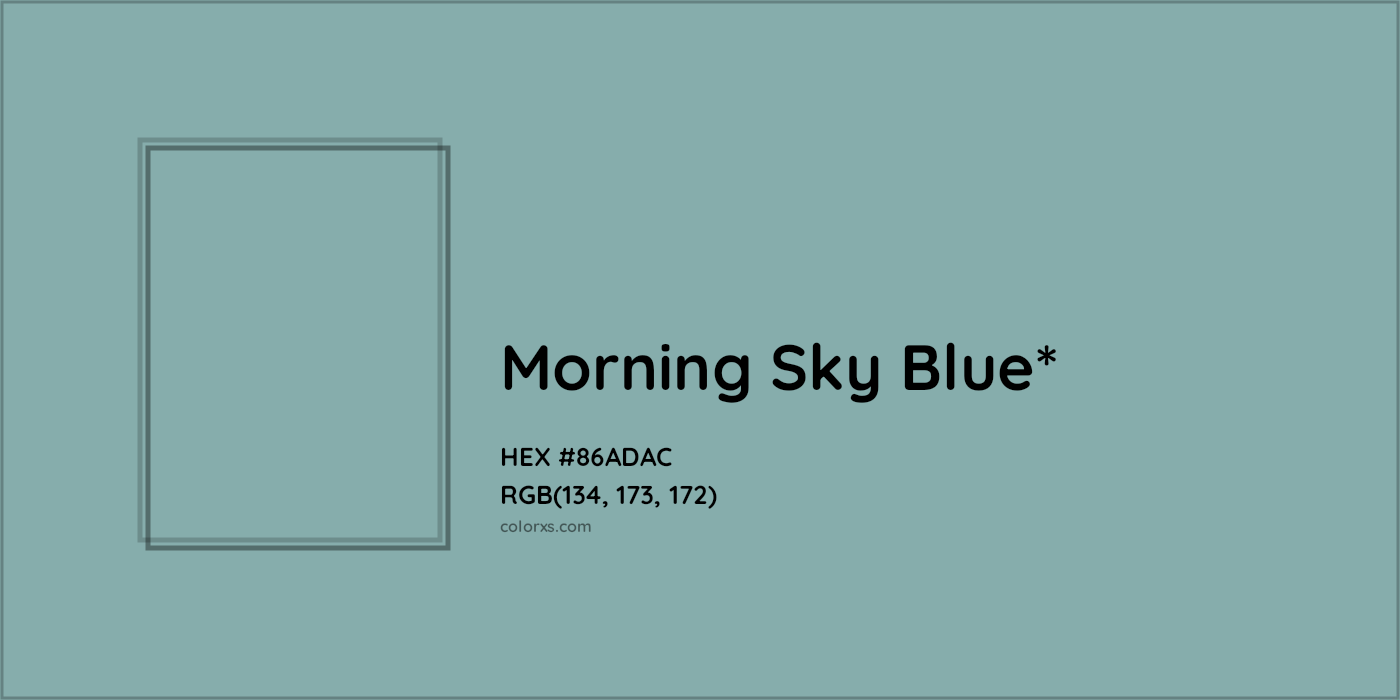 HEX #86ADAC Color Name, Color Code, Palettes, Similar Paints, Images