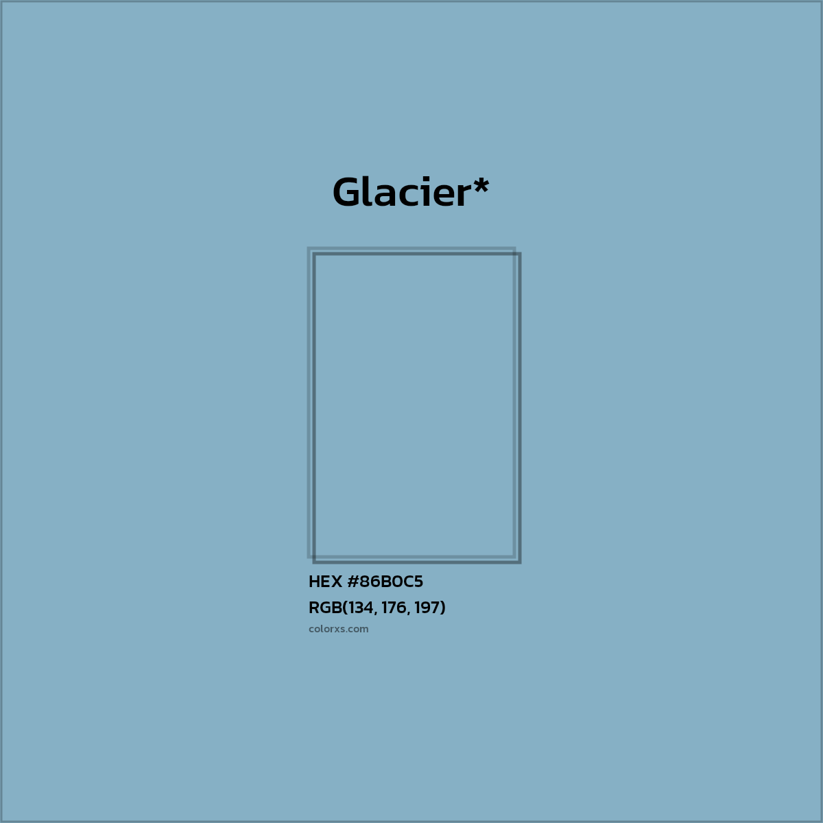 HEX #86B0C5 Color Name, Color Code, Palettes, Similar Paints, Images