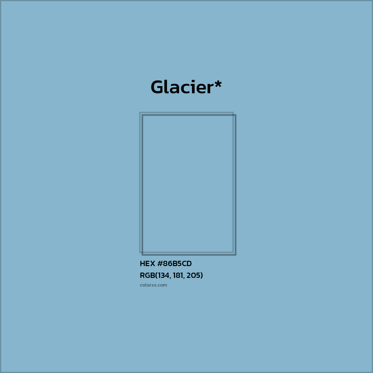 HEX #86B5CD Color Name, Color Code, Palettes, Similar Paints, Images