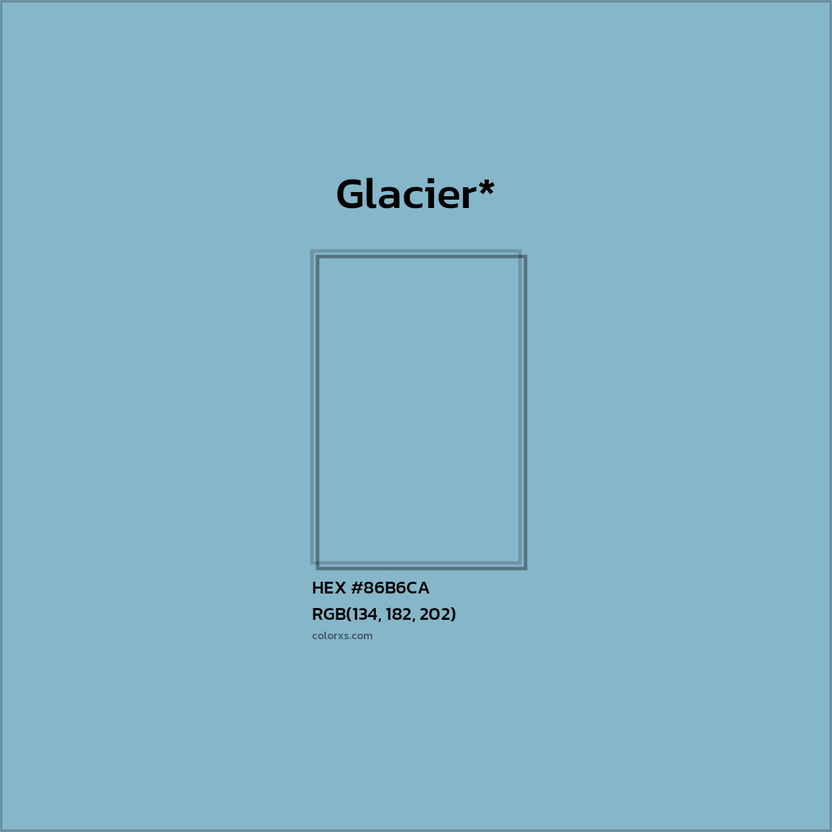 HEX #86B6CA Color Name, Color Code, Palettes, Similar Paints, Images
